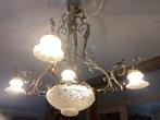 Art nouveau luster brons, Huis en Inrichting, Lampen | Kroonluchters, Ophalen