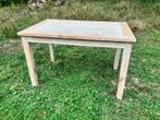 massief houten tafel, Ophalen, 100 tot 150 cm, 50 tot 100 cm, Zo goed als nieuw