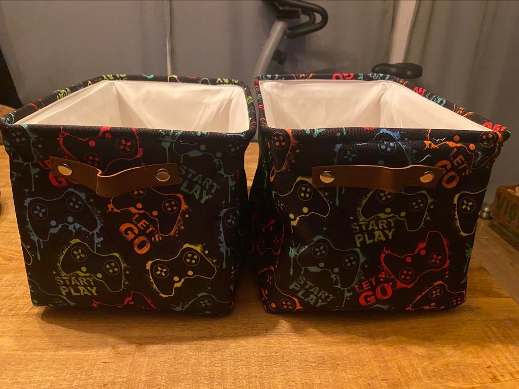 Lot de 2 bacs de rangement en tissus, Enlèvement, Comme neuf