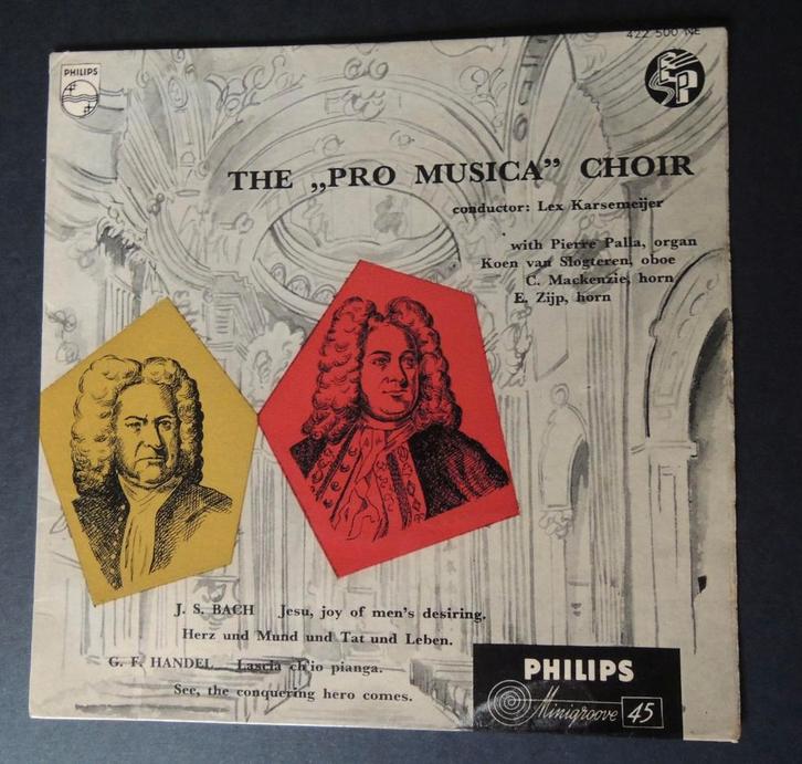 The Pro Musica Choir: Bach/Händel (vinyl EP 45T/7"), CD & DVD, Vinyles Singles, Utilisé, EP, Classique, 7 pouces, Enlèvement ou Envoi