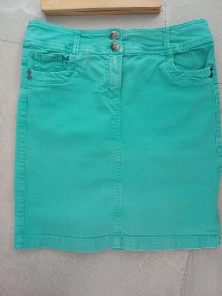 Cassis collection - jeans rok (mt 38), Kleding | Dames, Rokken, Nieuw, Maat 38/40 (M), Groen, Knielengte, Ophalen of Verzenden