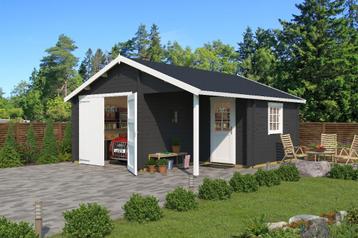 Abri de jardin, cabane en rondins, garage NEVIS : 500X550 cm