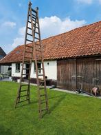 Houten ladder 2x3,90m, Ladder, Ophalen of Verzenden, Zo goed als nieuw