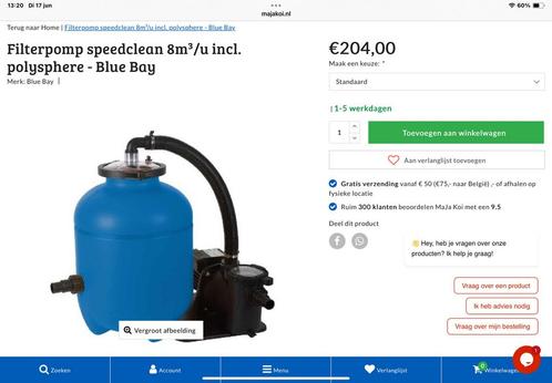 Blue bay Speedclean 8000 NIEUW  IN ONGEOPENDE DOOS!, Tuin en Terras, Zwembad-toebehoren, Nieuw, Zwembadpomp, Ophalen