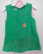 Groen jurkje  maat 80 cm /velours stof merk Filou en Friends, Kinderen en Baby's, Babykleding | Maat 74, Meisje, Jurkje of Rokje