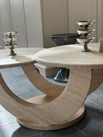 Vintage Tavertin salontafel, Italy, Huis en Inrichting, Tafels | Salontafels, Ophalen, Zo goed als nieuw