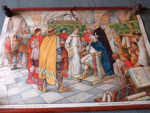 Keizer Karel Gent Habsburg Spanje Vlaanderen Schelde Schone, Antiek en Kunst, Antiek | Schoolplaten, Verzenden