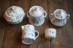 5 x suikerpot, melkkan boch, maestricht, nimy + gratis bord, Antiek en Kunst, Ophalen of Verzenden