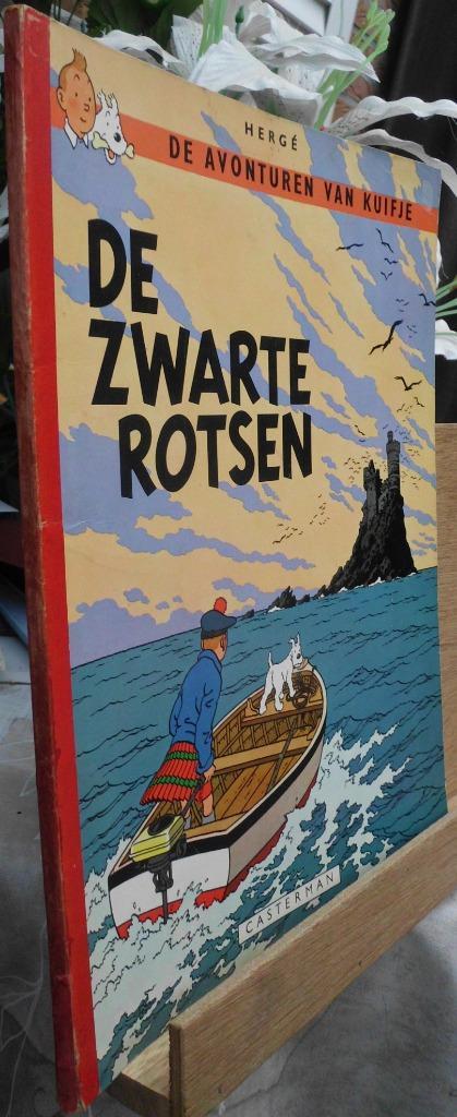 vintage kuifje de zwarte rotsen sc door herge, Boeken, Stripverhalen, Gelezen, Eén stripboek, Ophalen of Verzenden