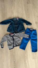 Set: broek-bloesje-golfje, Kinderen en Baby's, Babykleding | Maat 80, Ophalen, Zo goed als nieuw