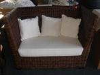 TUINBANK bank (gevlochten takken) met kussens -50 % korting, Ophalen, Zo goed als nieuw