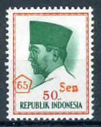 INDONESIE: ZB 508 MH 1965 Frankeerzegels opdruk in vijfhoek, Postzegels en Munten, Ophalen of Verzenden, Postfris, Zuidoost-Azië