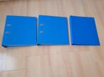 21 blauwe ringmappen, Ophalen, Zo goed als nieuw