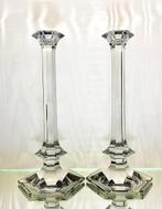 Val Saint Lambert paar kristallen kandelaars Elysee, Antiek en Kunst, Ophalen of Verzenden