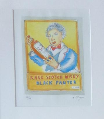 MUGO / BLACK PANTER / KLEUR OFFSETLITHO / 44x38cm / KADER beschikbaar voor biedingen