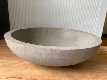 Waskom natuursteen licht grijs, rond 40cm beschikbaar voor biedingen