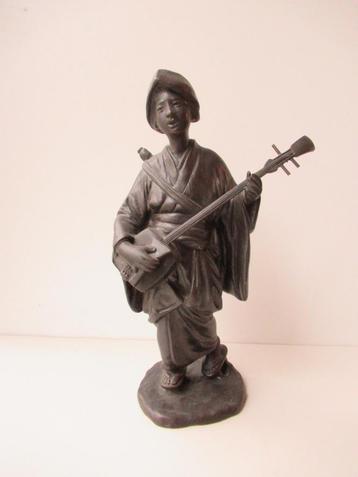 geisha japonaise en bronze