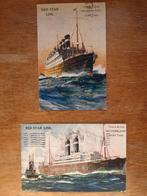 2 postkaarten RED STAR LINE, Ophalen of Verzenden, 1920 tot 1940, Gelopen, Antwerpen