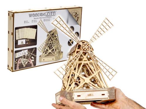 3D Houten Puzzel Dutch Mill - DIY Wood Builds, Hobby en Vrije tijd, Modelbouw | Overige, Nieuw, Verzenden
