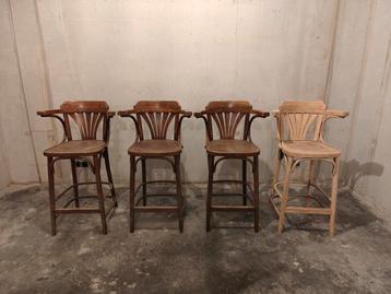 Set van 4 vintage barkrukken beschikbaar voor biedingen