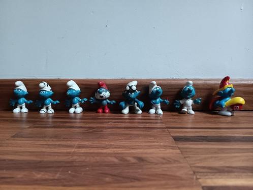 Set van 8 oude Smurfen poppetjes, Verzamelen, Smurfen, Gebruikt, Poppetje, Figuurtje of Knuffel, Overige Smurfen, Ophalen of Verzenden