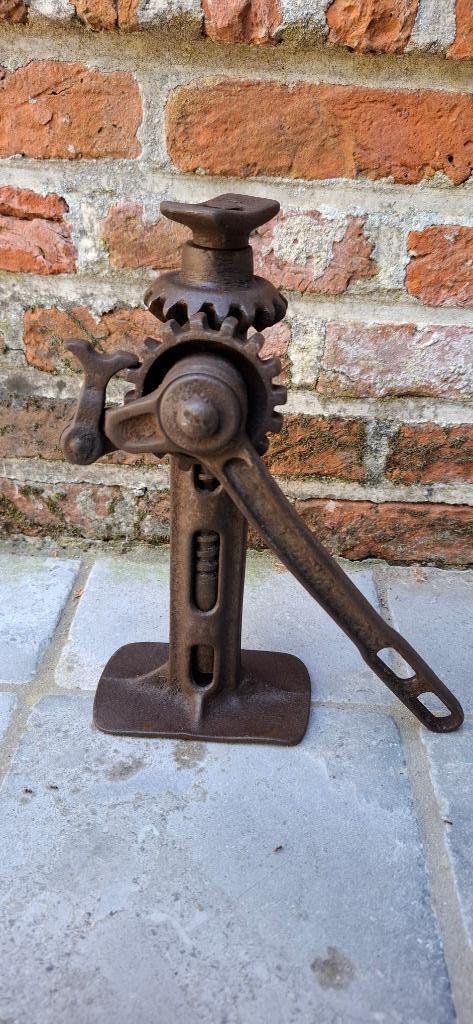 Antieke krik/Ford T/Autokrik met ratel/Industriëel werktuig, Antiek en Kunst, Curiosa en Brocante, Ophalen of Verzenden