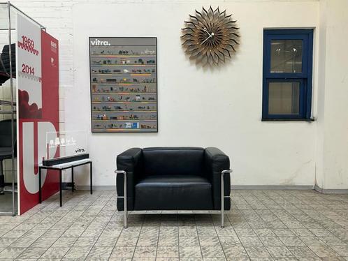 Cassina | Le Corbusier | LC3 | Zwart leder, Huis en Inrichting, Fauteuils, Leer, Ophalen of Verzenden
