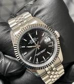 Rolex zwart datejust 41 mm nieuw, Staal, Staal, Polshorloge, Nieuw