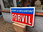 FORVIL vieux grand panneau d'affichage émaillé XL, Enlèvement, Utilisé, Panneau publicitaire