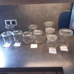 steriliseerbokalen en klemmen, Huis en Inrichting, Ophalen, Gebruikt, Glas, Overige typen