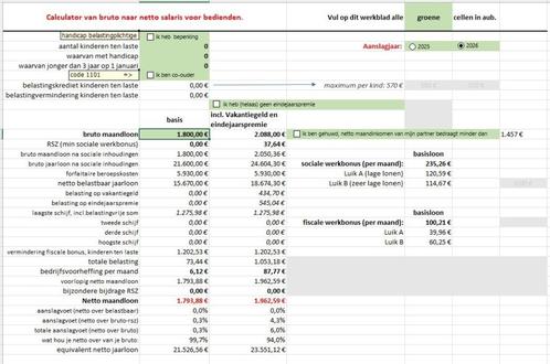 Bruto-Netto en PensioenRaming calculator, Computers en Software, Office-software, Windows, Excel, Ophalen