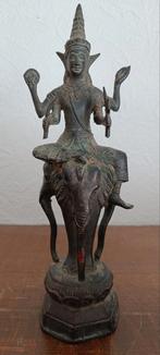 Bronzen Boeddha op olifant met 3 hoofden., Ophalen of Verzenden, Gebruikt