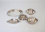 een set van 5 verzilverde schalen van Wiskemann, Antiek en Kunst, Ophalen of Verzenden, Zilver