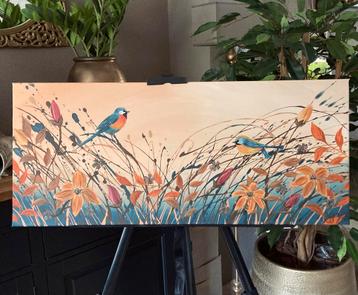 Handbeschilderd Schilderij Vogel Symfonie ByJ&S🍂 beschikbaar voor biedingen
