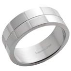 Herenring in roestvrij staal mat/glans - OPRUIMING!, Handtassen en Accessoires, Ringen, Ophalen of Verzenden, Nieuw, IJzer of Staal