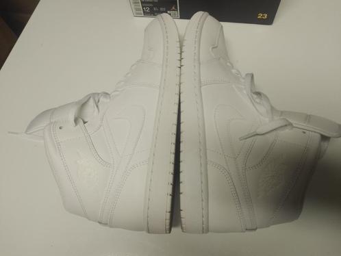 air jordan 1 mid white maat 46 model '23 als nieuw!, Kleding | Heren, Schoenen, Zo goed als nieuw, Sneakers, Wit, Ophalen of Verzenden