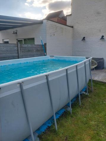 Intex zwembad inclusief trap en zandfilterpomp, Ophalen, Zo goed als nieuw