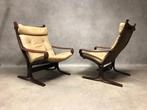 INGMAR RELLING  "Siesta" fauteuils Noorwegen. In leder, Ophalen, Gebruikt, Minder dan 75 cm, 50 tot 75 cm