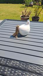 Gestreepte kip in keramiek, Tuin en Terras, Ophalen, Zo goed als nieuw