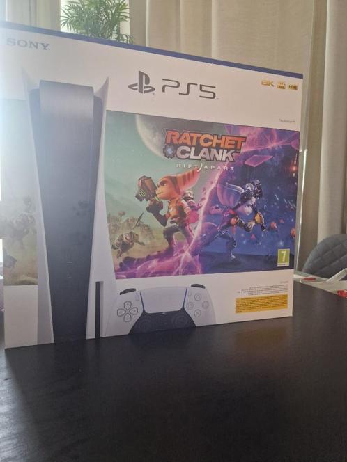 PS5 disc edition (Ratchet & Clank bundle) +2 Controllers, Games en Spelcomputers, Spelcomputers | Sony PlayStation 5, Gebruikt