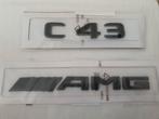 Mercedes koffer logo's in blinkend zwart of chroom C43 AMG, Achterklep, Mercedes-Benz, Nieuw, Ophalen of Verzenden