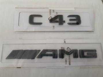 Logos de valises Mercedes en noir brillant ou chromé C43 AMG, Neuf, Arrière, Enlèvement ou Envoi, Mercedes-Benz