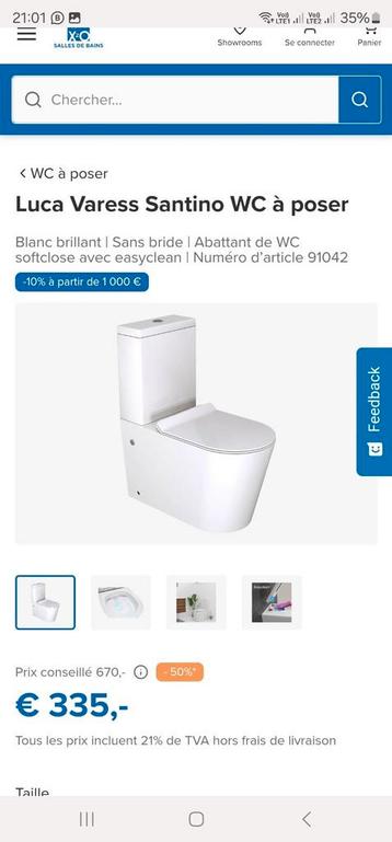 Nieuw toilet beschikbaar voor biedingen