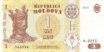 MOLDAVIË 1 Leu 2010 UNC p8, Ophalen of Verzenden, Los biljet