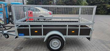 loady aanhangwagen 250x150  met reservewiel en loofrekken beschikbaar voor biedingen