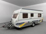 Dethleffs Camper 450 DB mover voortent INCL STALLING, Caravans en Kamperen, Schokbreker, Rondzit, Particulier, Lengtebed