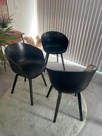 Kuipstoel HAY  zwart + leer, prijs voor de 3 stuks), Huis en Inrichting, Stoelen, Ophalen, Drie, Zwart, Hout