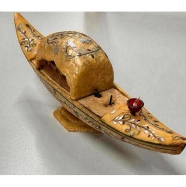 1930 Sieraden Doos Venetiaanse Italie Gondola Gondel antiek, Antiek en Kunst, Curiosa en Brocante, Ophalen of Verzenden