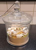 glazen bokaal met schelpen, Antiek en Kunst, Ophalen of Verzenden