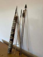 Afrikaans jachtsetje met pijlen en boog, Antiek en Kunst, Ophalen